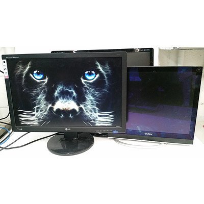 22 Inch Widescreen LCD Monitors - Lot of 3