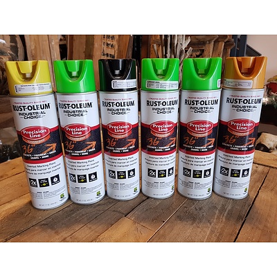 Brand New Lot of 6 Spray Paint Cans RUST-OLEUM