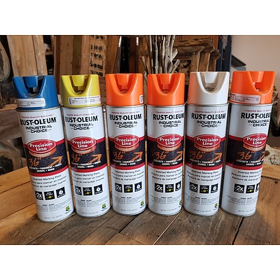 Brand New Lot of 6 Spray Paint Cans RUST-OLEUM