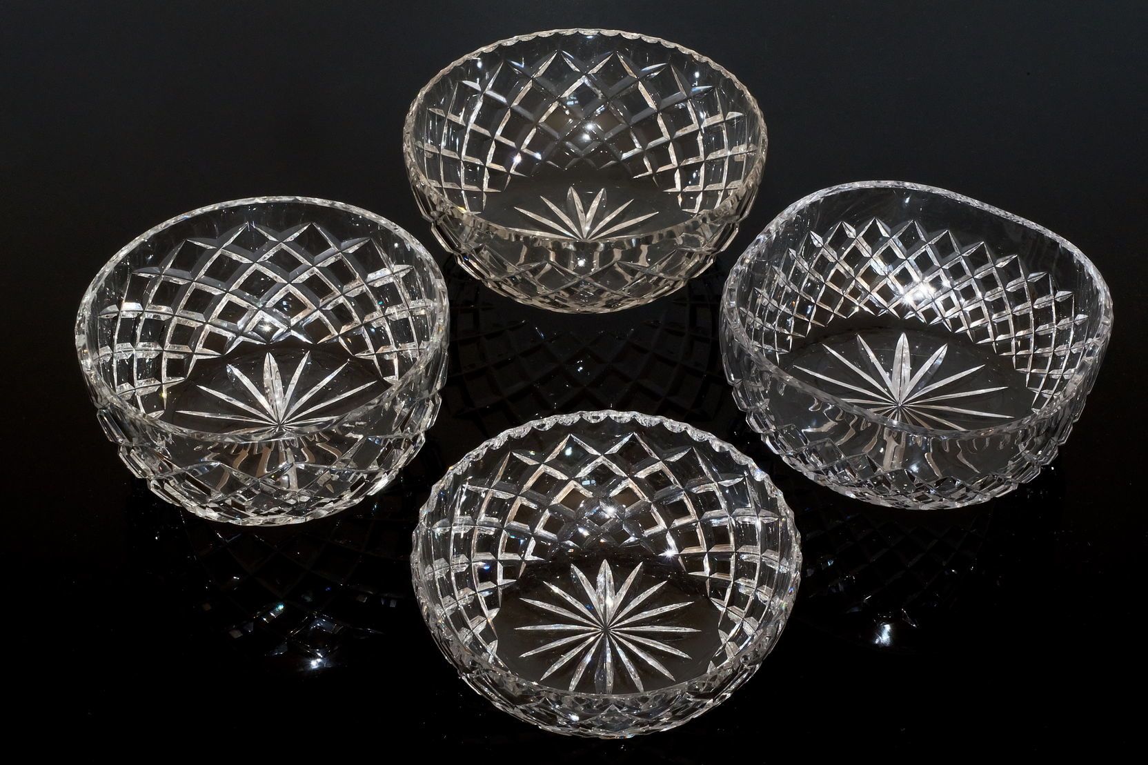 Four Cut Crystal Serving Bowls Lot 925896 ALLBIDS