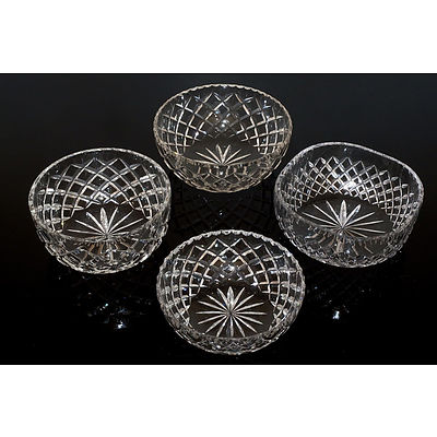 Four Cut Crystal Serving Bowls