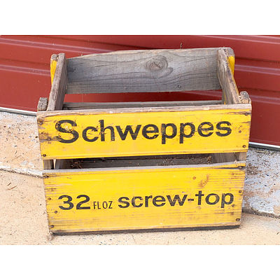 Vintage Schweppes Advertising Crate