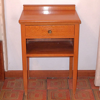 Pair of Silky Oak Bedside Tables Circa 1940s