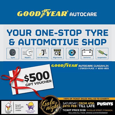 Goodyear Autocare Gungahlin - $500 Gift Voucher