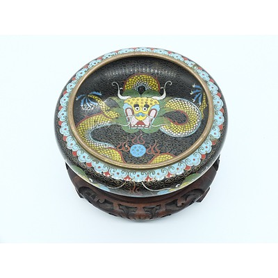 Small Chinese Cloisonne Brush Washer Early 20th Century