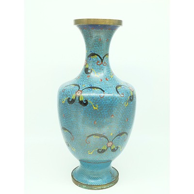 Large Chinese Cloisonne Vase, Mid 20th Century 