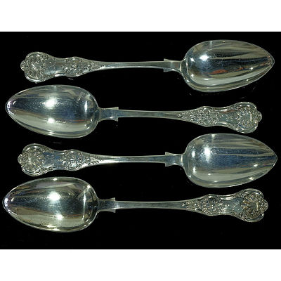 Four Victorian Sterling Silver Table Spoons PW Glasgow 1855