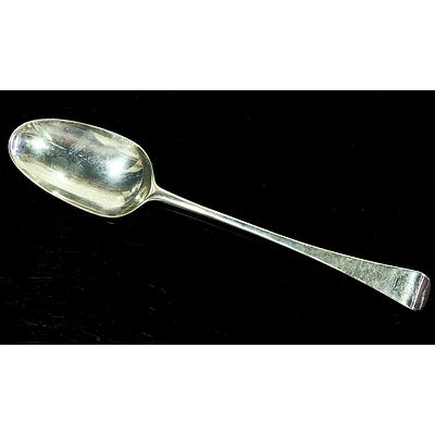 Georgian Sterling Silver Crested Basting Spoon WT London 1757