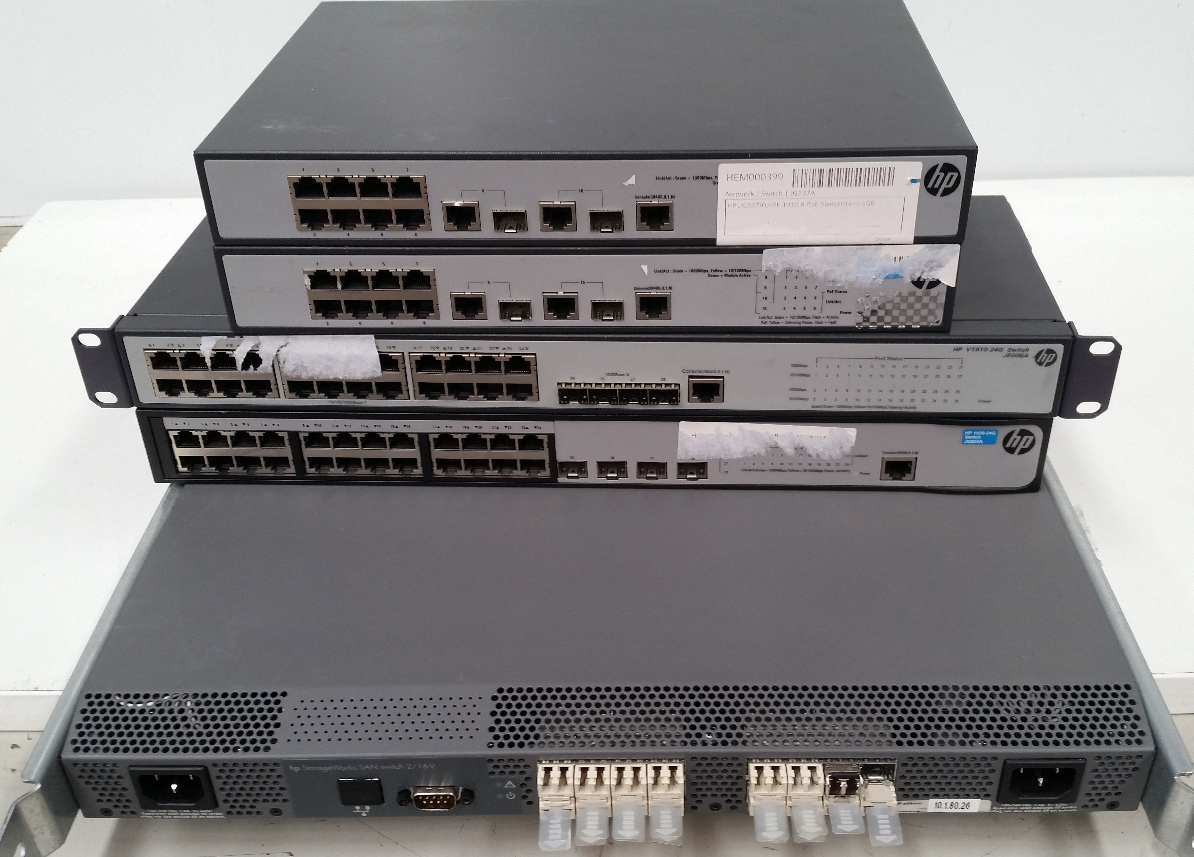 Hp Network Switches Lot of 5 Lot 930784 ALLBIDS