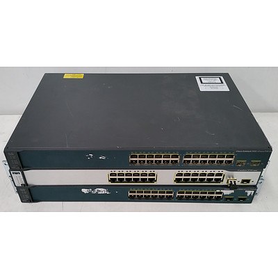 Cisco Catalyst Series 24-Port Switches - Lot of Three