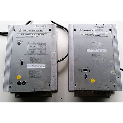 Lot of 2 CATV Distribution Amplifiers ID-4200 and ID-4234E - Brand New - RRP=$300.00