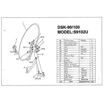 Lot of 12 - 90 Cm KU Band Satellite Dish complete with Heavy Duty Wall Bracket - RRP=$1,380.00