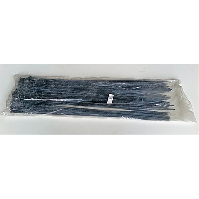 Lot of 100 Cable Ties Nylon 762mmx 9mm Black - Brand New - RRP=$100.00