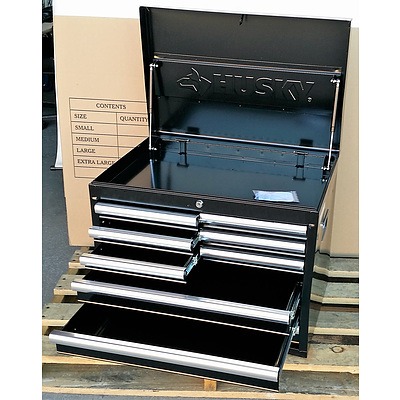 Husky 9-Drawer Metal Tool Chest Unit - Demonstration Model - Black