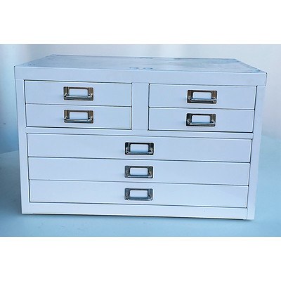 7-Shelves Metal Chest Unit - Demonstration Model - White