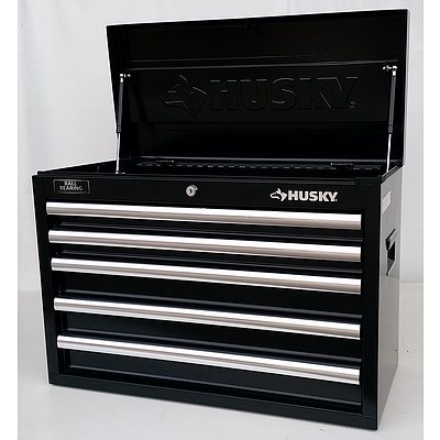 Husky 5-Drawer Metal Chest Unit - Demonstration Model - Black