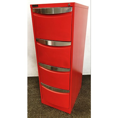 Stilford Red Four Drawer Filing Cabinet