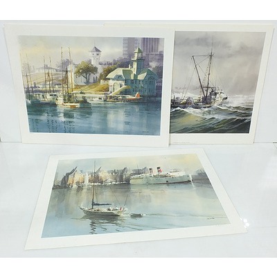 Three Harry Heine Prints, Nanaimo Harbour, Sheringham Point and Princess Marguerite Victoria