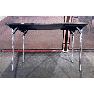 Laminated Foldable Rectangular Cafe Tables - Lot of 2
