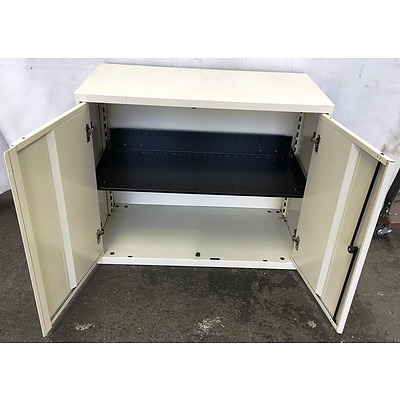 White Metal Storage Cabinet