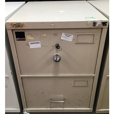 Planex Beige C Class Two Drawer Filing Cabinet