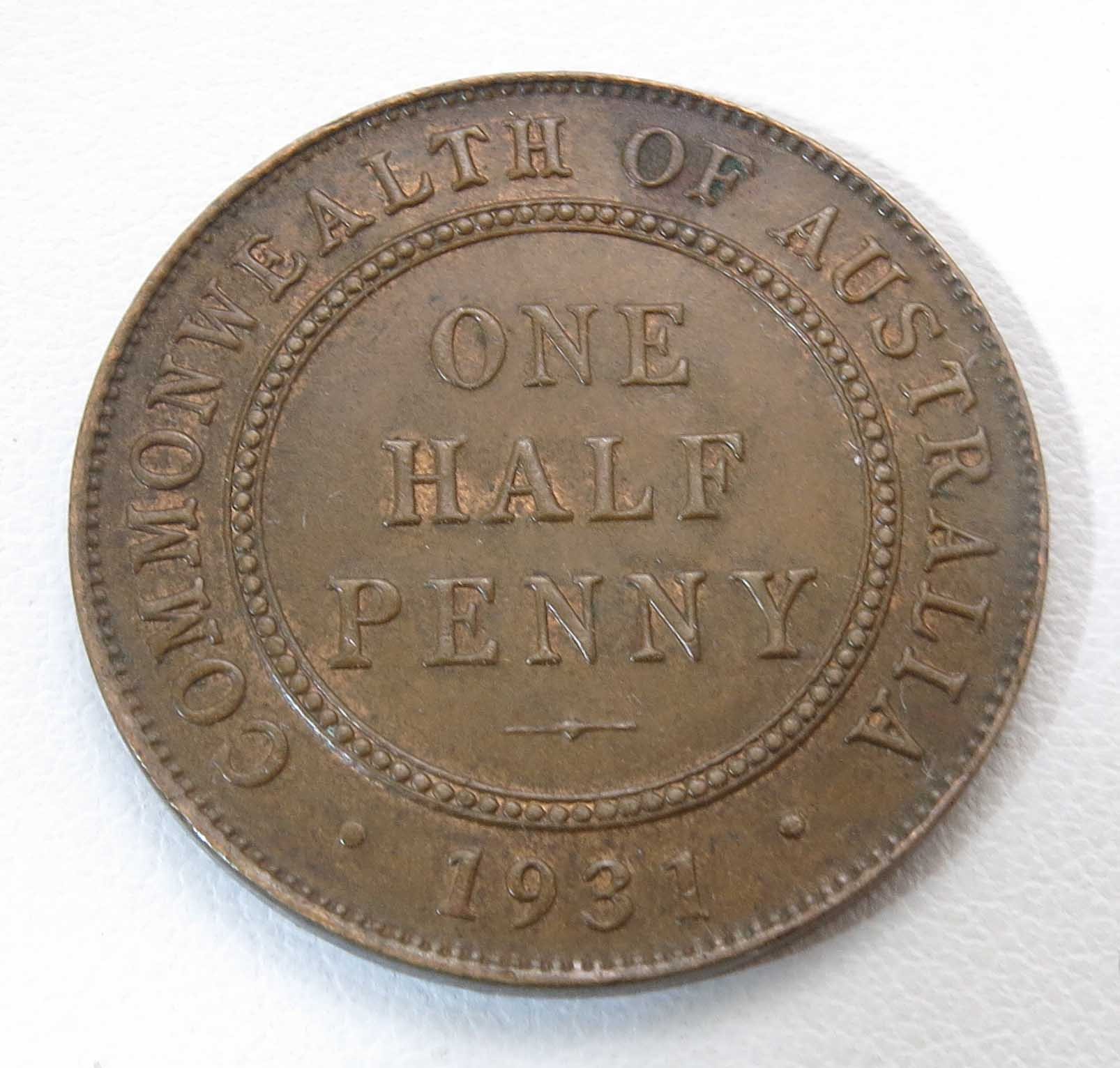 Australian HalfPenny 1931 Lot 924014 ALLBIDS Australian HalfPenny 1931 Lot 924014 ALLBIDS
