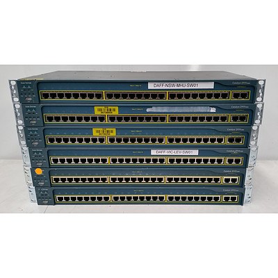 Cisco Catalyst 2950 Series 24-Port Switch - Lot of Six