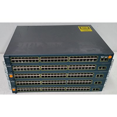 Cisco Catalyst 2950 Series 48-Port Ethernet Switch - Lot of Five