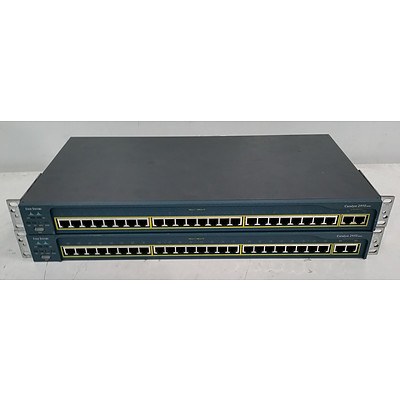 Cisco Catalyst 2950 Series 24-Port Switch - Lot of Two