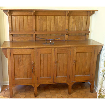 Arts and Crafts Solid Maple Sideboard Circa 1910
