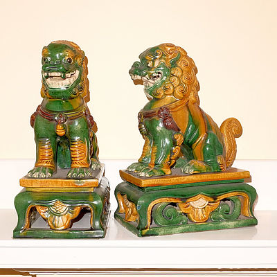 Pair of Chinese Sancai Glazed Temple - Lot 941469 | ALLBIDS