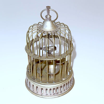 Nickle Brass Miniature Bird Cage