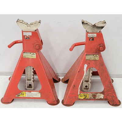 6 Tonne Ratchet Axel Stands - Lot of Two