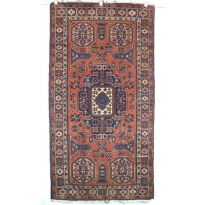 Caucasian Hand Knotted Wool Pile Rug, Mid 20th Century