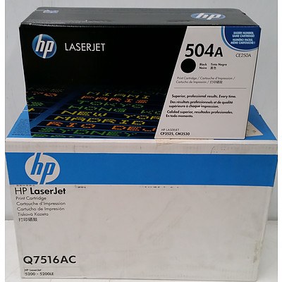 Assorted Lot of HP Toner Cartridges