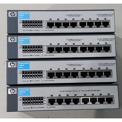 HP ProCurve 8-Port Ethernet Switch - Lot of Four