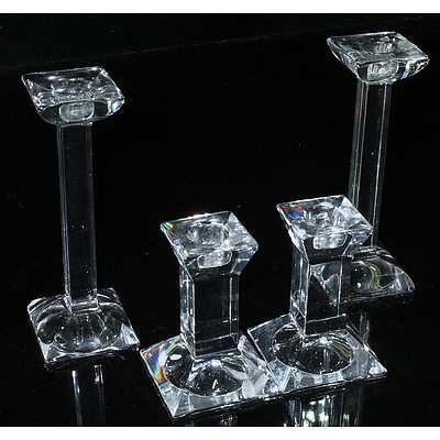 Villeroy & Boch Cut Glass Candlesticks