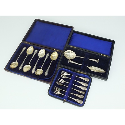 Three Boxed Sterling Silver Flatware Sets