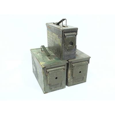 Three Various Ammunition Boxes