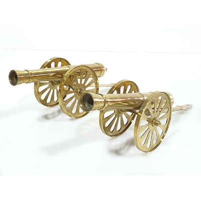 Two Brass Cannons