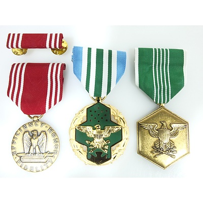 Three United States Medals, Including Joint Service Commendation Medal, Army Commendation Medal and Army Good Conduct