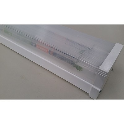 Luxalite Dual 28W Diffused Batten Fix Fluorescent Light - Brand New