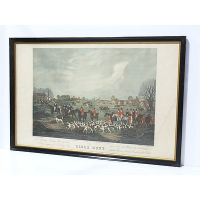 Two Large The Essex Hunt Colour Engravings