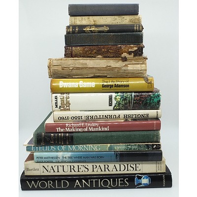 Group of Vintage and Other Books, Including World Antiques, RL Stevenson Plays, Australian Short Stories and More