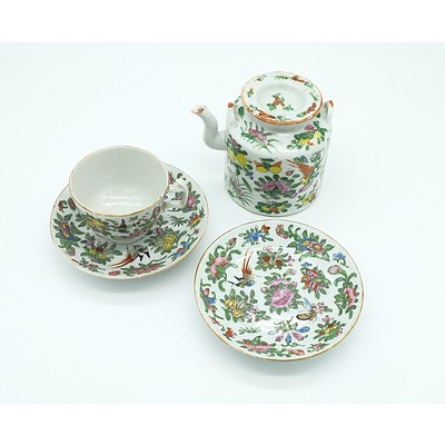 Chinese Export Famille Rose Part Tea Service Early 20th Century