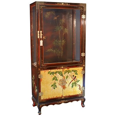 Chinese Lacquered Display Cabinet 20th Century