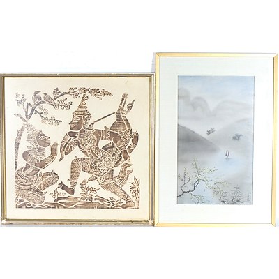 Three Framed Oriental Artworks
