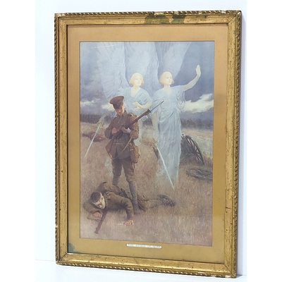 Offset Print of The Angels of Mons by W H Margetson