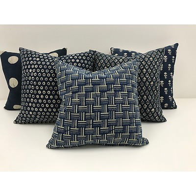 Cloth & Paper Studio - Set of Five Custom Made Cushions, RRP $550
