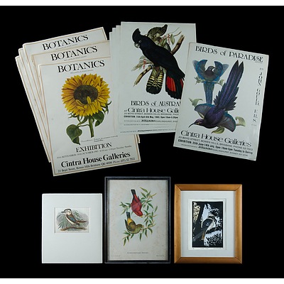 Various Bird Prints & Botanical Exhibiton Posters